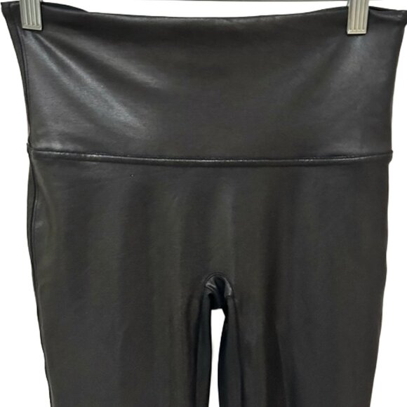 SPANX Faux Leather Shaping Leggings L High Waist Slimming Control BEST SELLER! - Picture 5 of 14